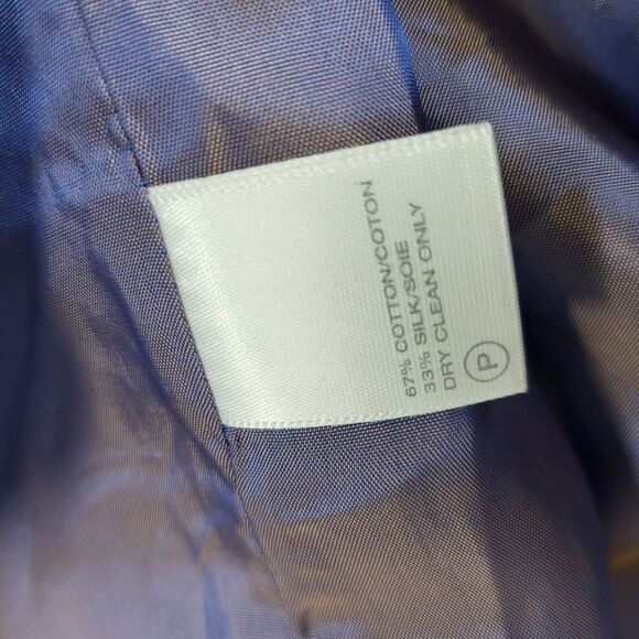 LAFAYETTE NY 148 womens 16 purple cotton silk blend pants set (flawed) - Picture 9 of 15